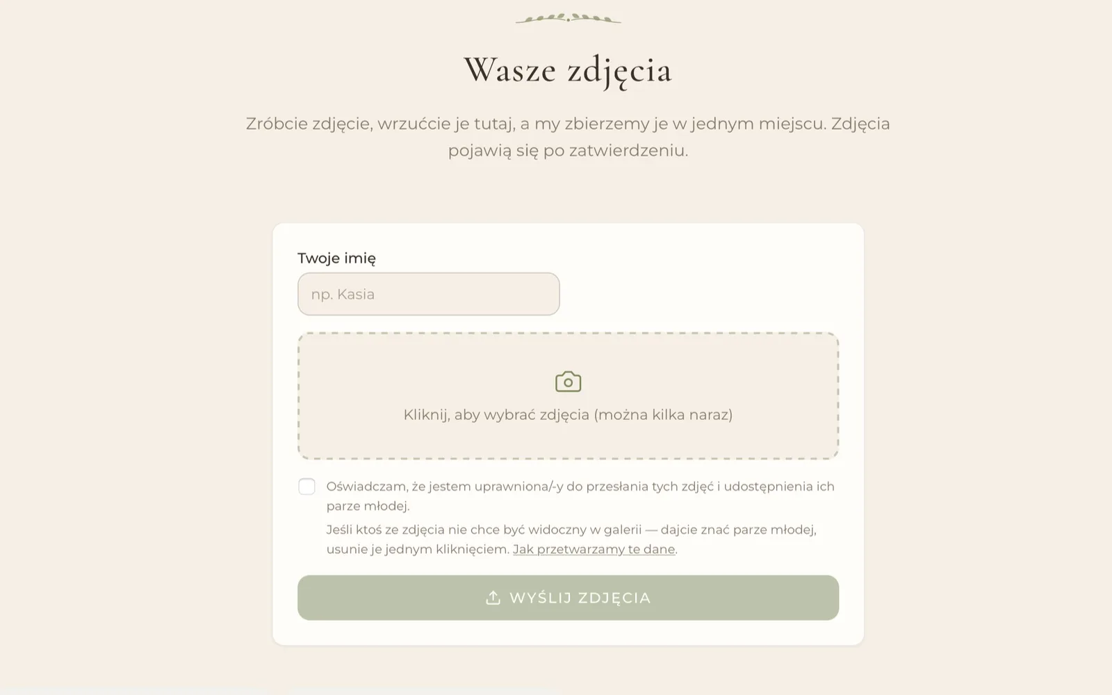 Podgląd: Galeria, zdjęcia gości, film weselny